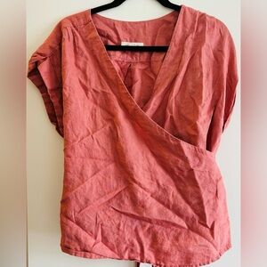 Pink linen top